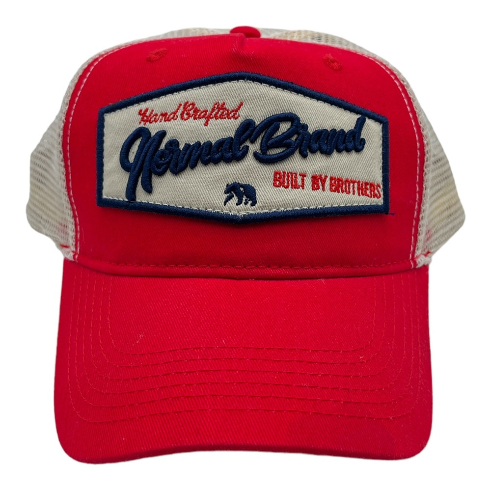 Built by Brothers Cap in Red by The Normal Brand
